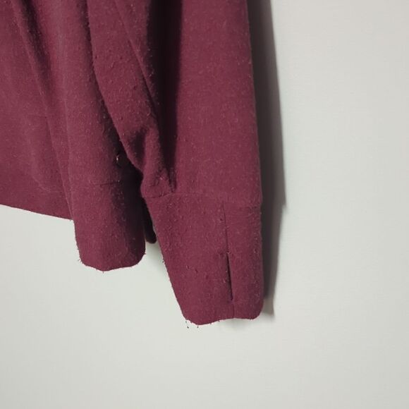 Gaiam Maroon Mock Turtleneck Blouse - Picture 3 of 6